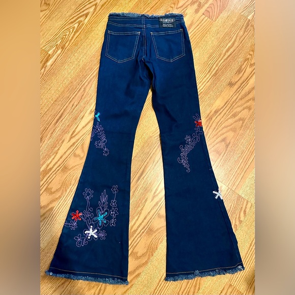 Vintage RAMPAGE JEAN COMPANY * Size 1 ** embroidered and sequins - Picture 2 of 7